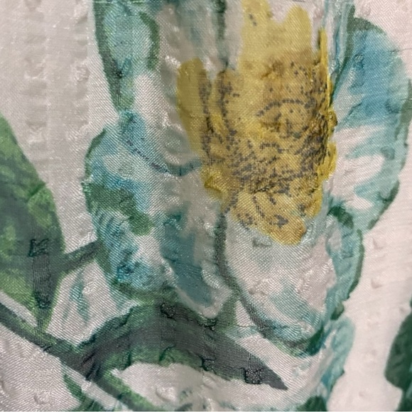 Eliza J Blue and Green Halter Maxi Dress with Ruffled Tiers 4 - Picture 5 of 12